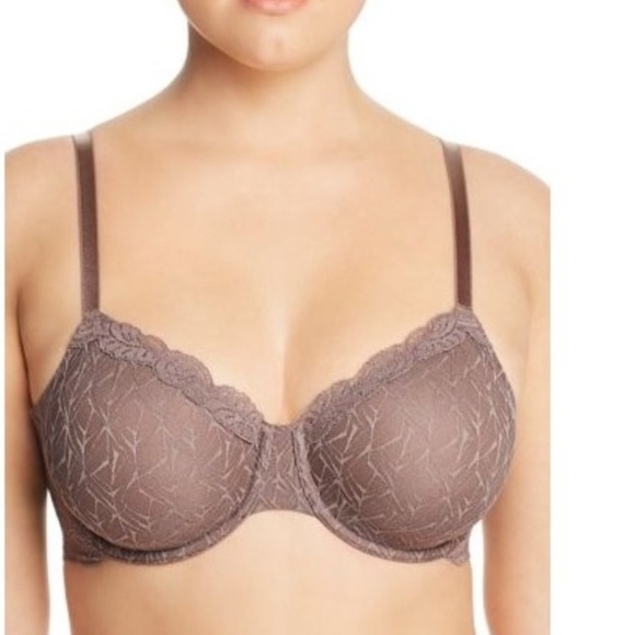 Wacoal Womens Bra Sz 38DD Brown Lace Vivid‎ Encounter Convertible Back closure - Picture 1 of 6